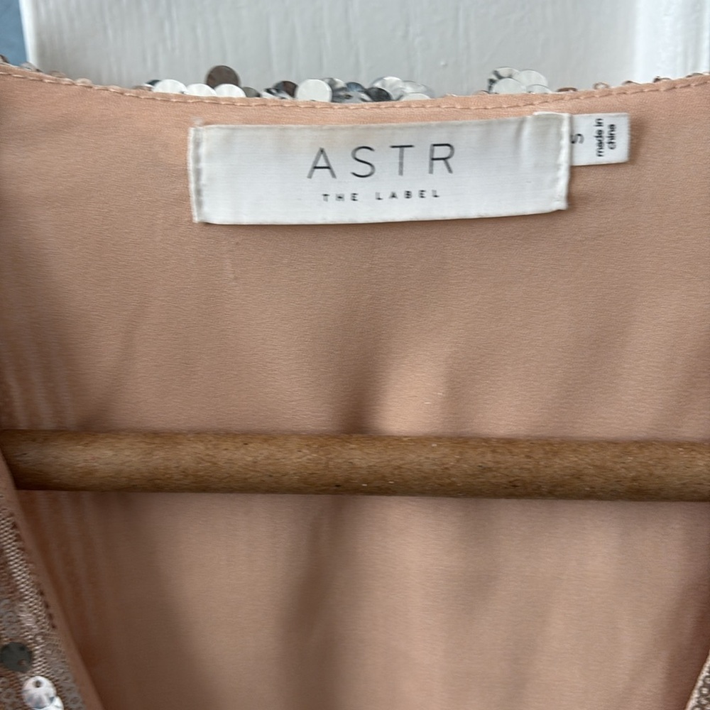 ASTR The Label Primadonna Silver & Tan Sequin Top - Small, 4 - 6 - Picture 3 of 14